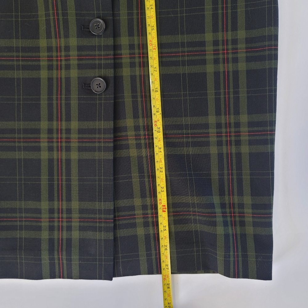Wilfred Aritzia Leona Button-Front Plaid Midi Skirt Size 2 Preppy Academia Fall - Picture 8 of 10
